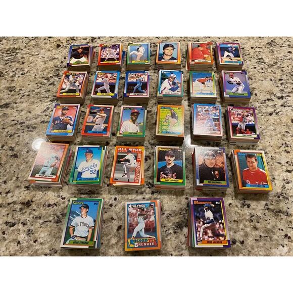 1990 Topps Baseball Trading Cards-Lot of over 1350 cards! - Excellent condition! - Picture 1 of 2